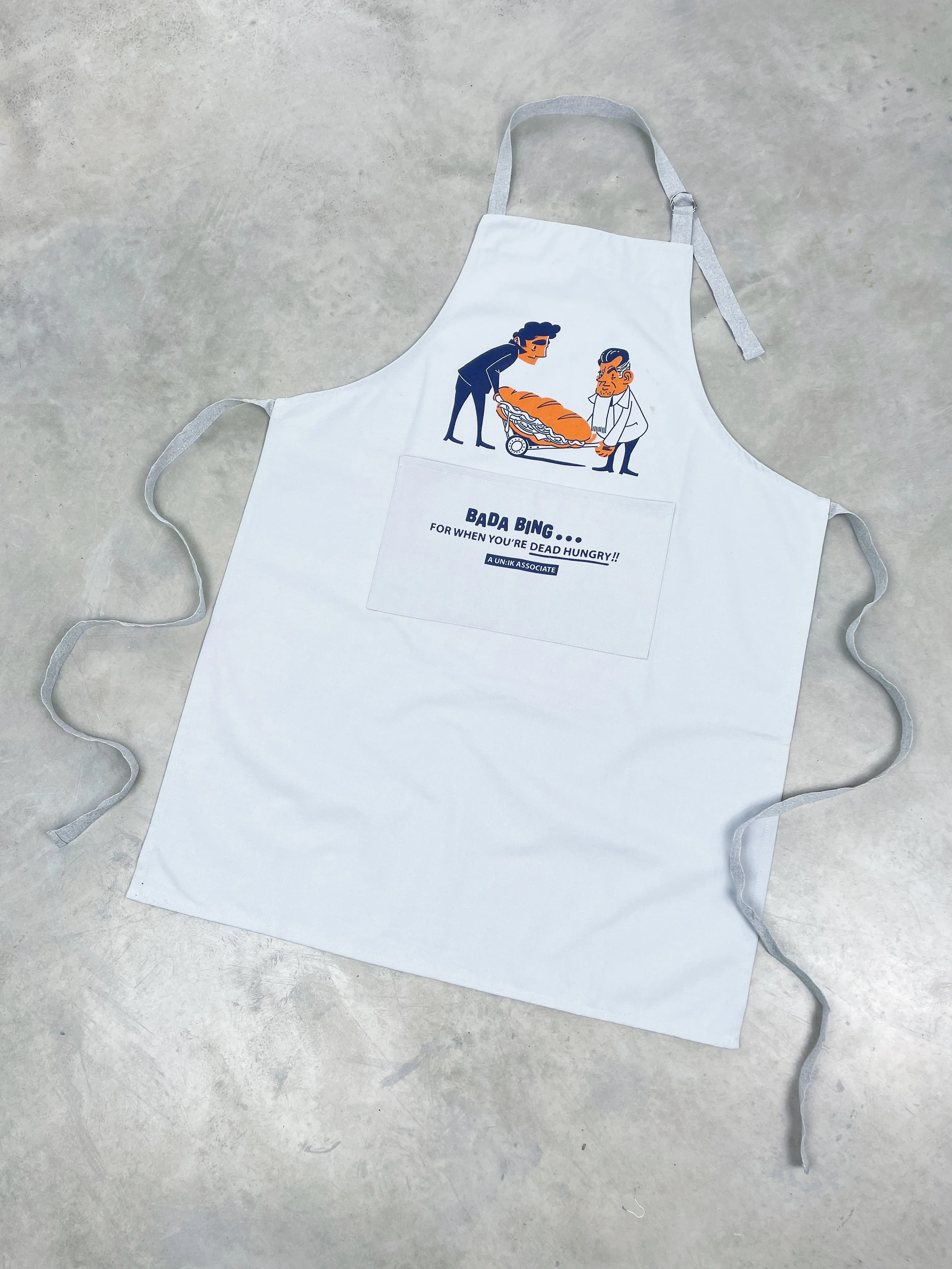 Bada Bing x UN:IK 'Dead Hungry' Apron - Grey