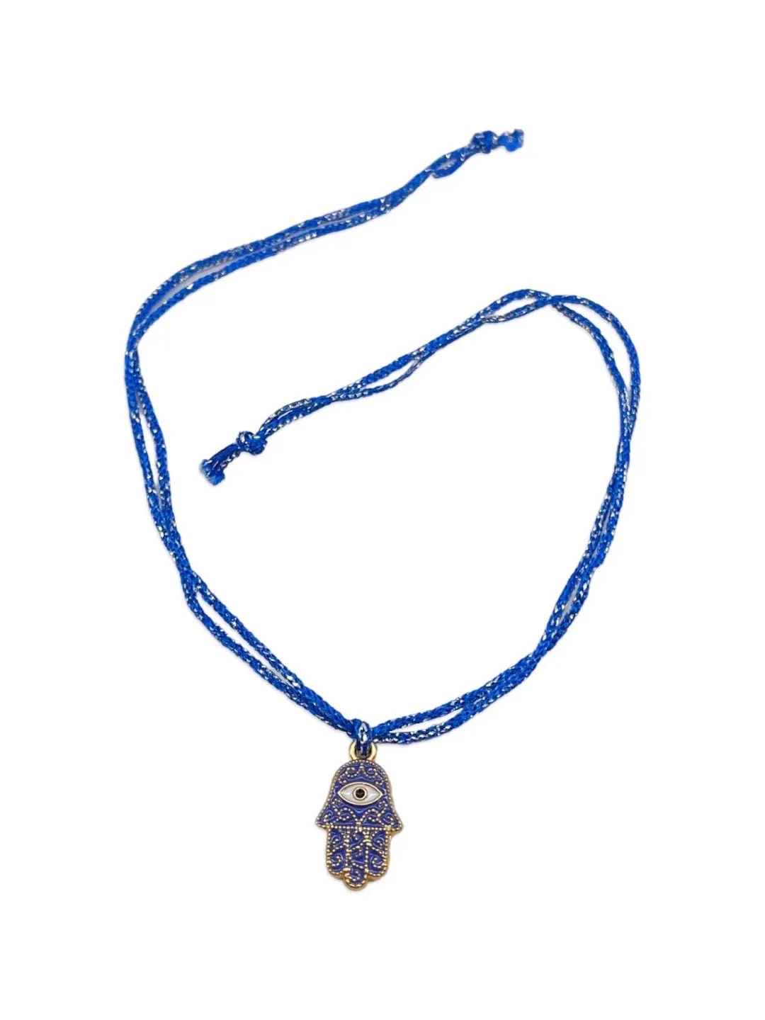 Beautiful Designer Hamsa Evil Eye Rakhi Blue Thread Rakhi For Raksha Bandhan