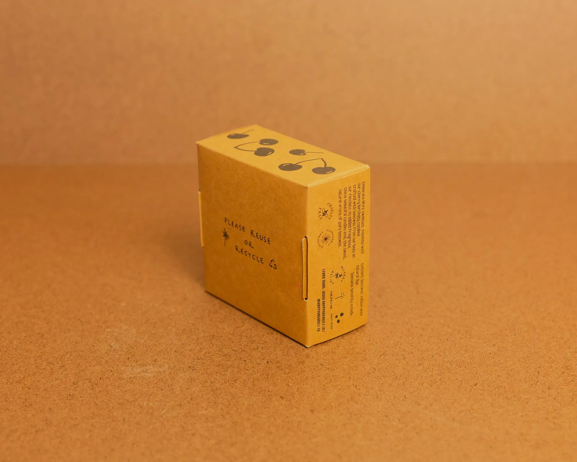 Beeswax Cherry Birthday Candles by Happy Organics