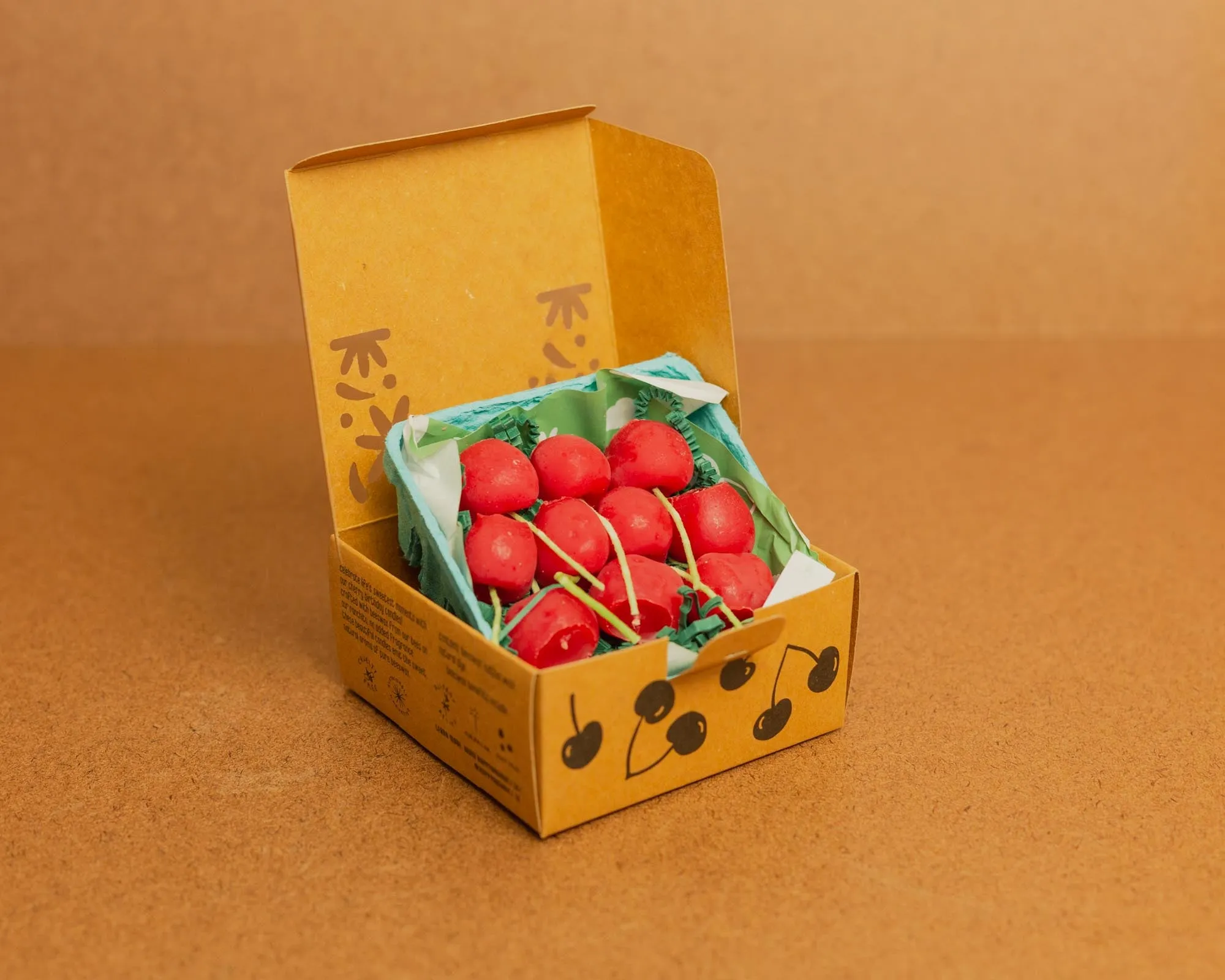 Beeswax Cherry Birthday Candles by Happy Organics