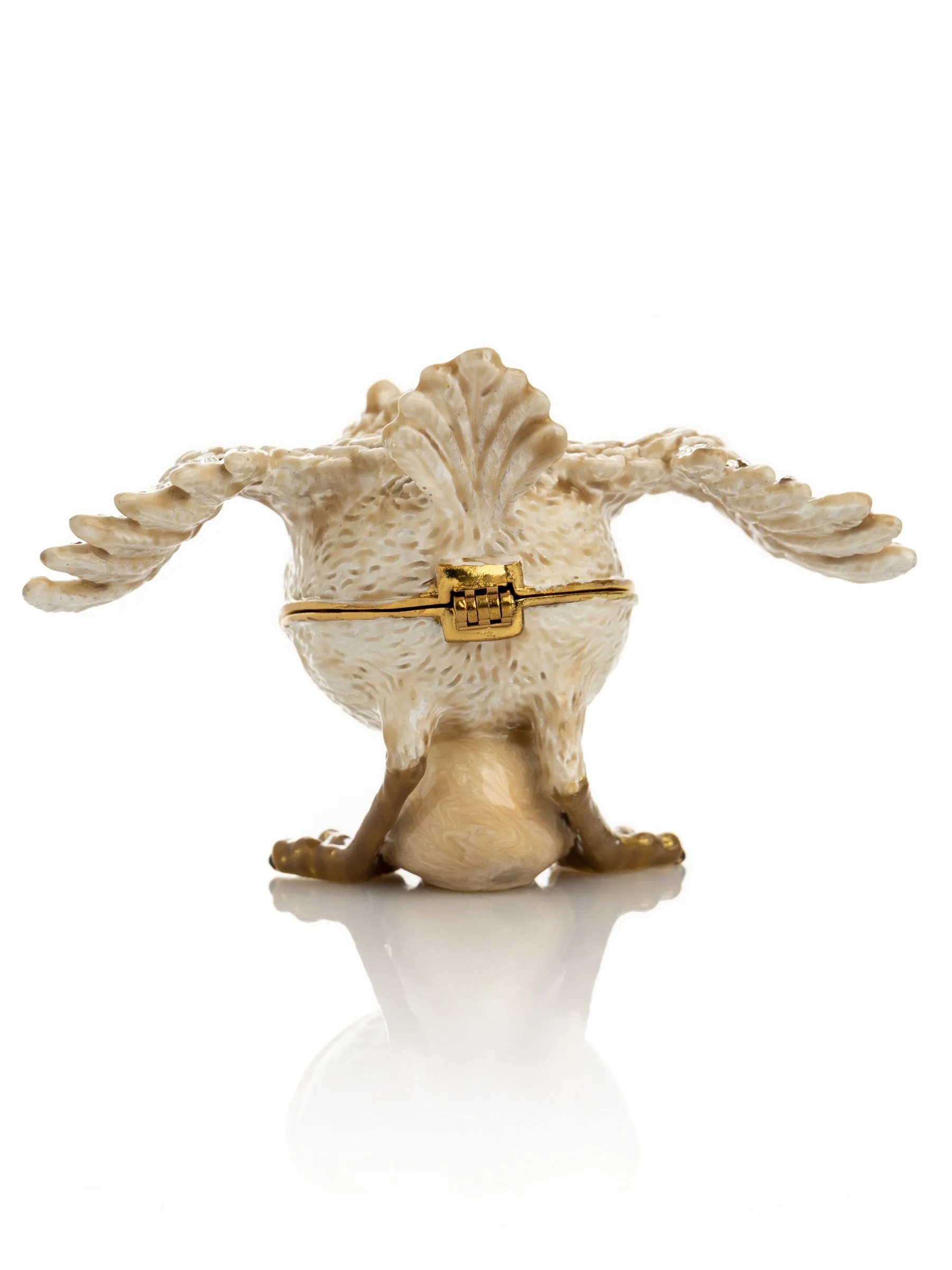 Beige Bird with Egg Trinket Box