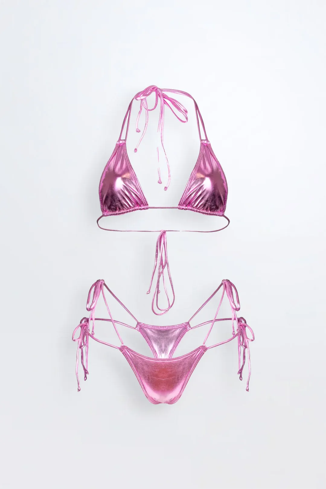 Bikini Set Micro Metallic Pink