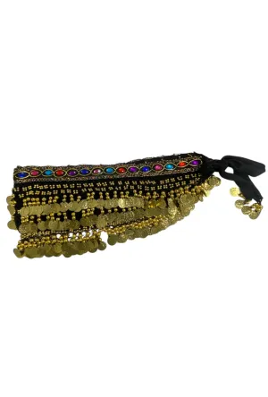 Black and Gold Coin Belt