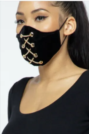 Black Velvet Face Mask