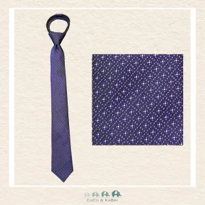 Boys Zipper Tie - Purple 17"