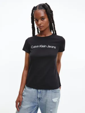Calvin Klein Jeans Women's Core Institutional Logo Slim T-Shirt - 2 Colours