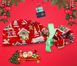 CHRISTMAS Gingerbread House Modern Pony™ Scrub Hat