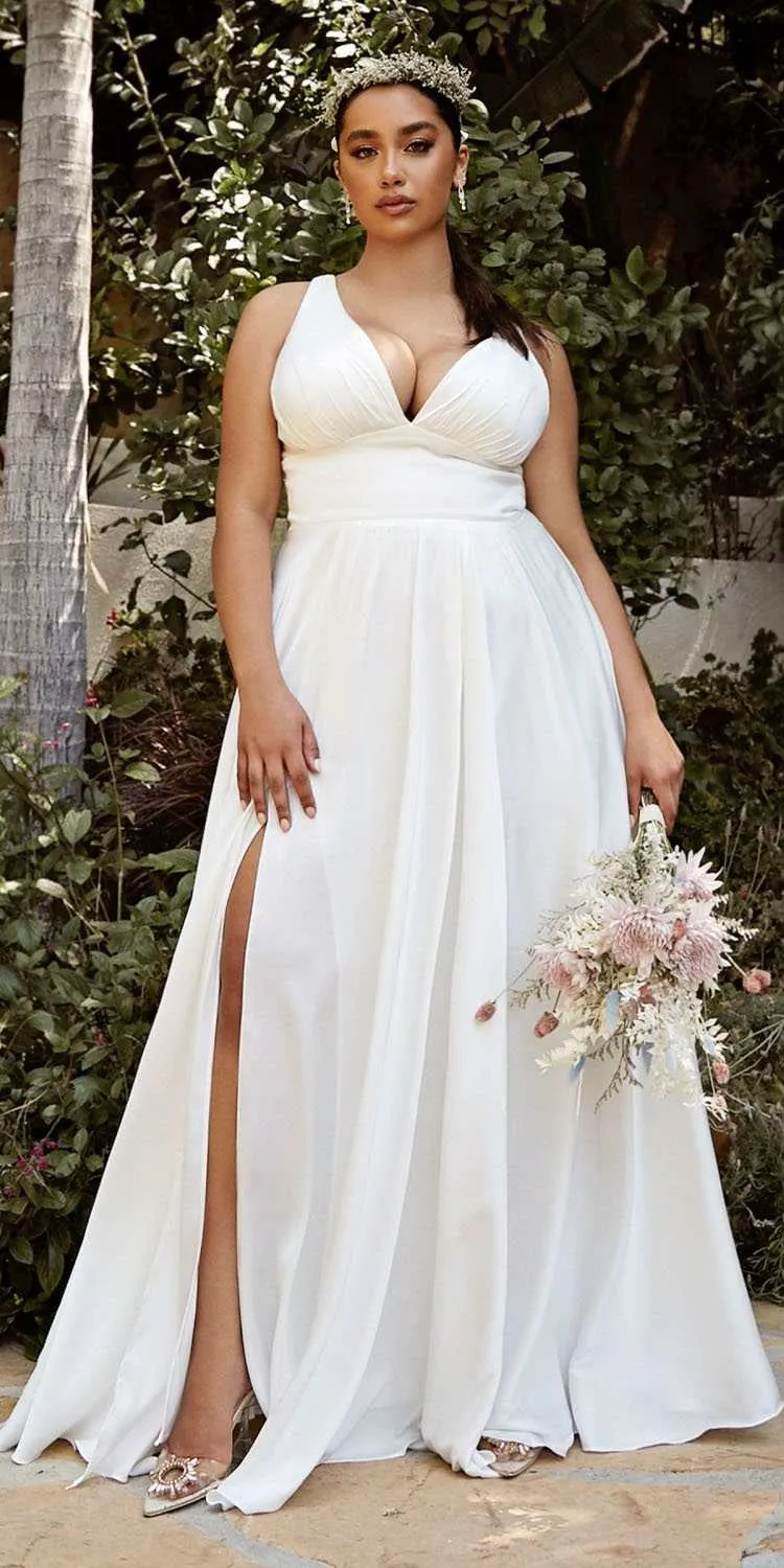 Cinderella Divine 7469W Long Formal A-Line Satin Dress