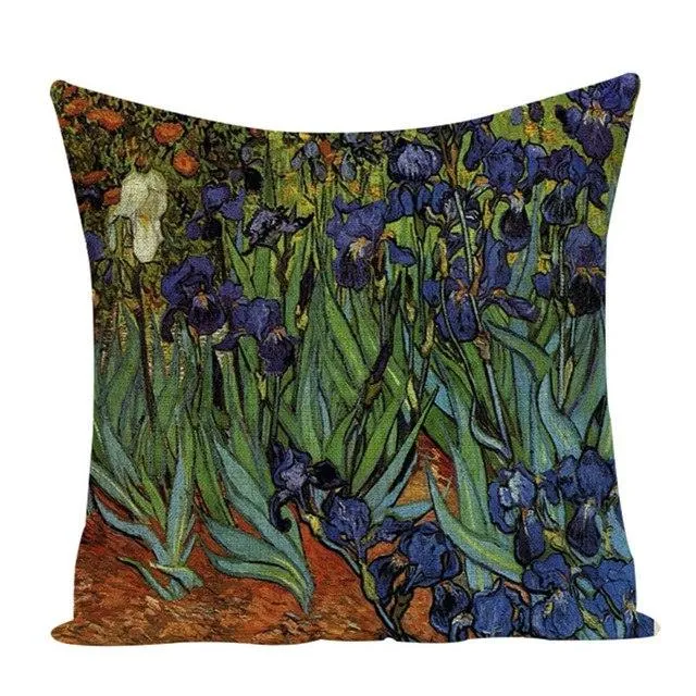 Colorful Impressionist Style Cushion Covers