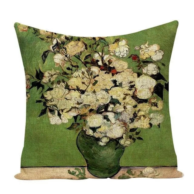 Colorful Impressionist Style Cushion Covers