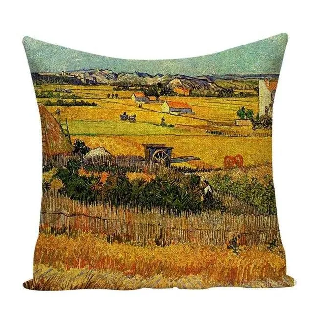 Colorful Impressionist Style Cushion Covers