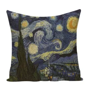 Colorful Impressionist Style Cushion Covers