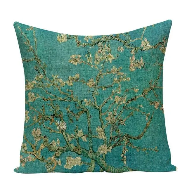 Colorful Impressionist Style Cushion Covers