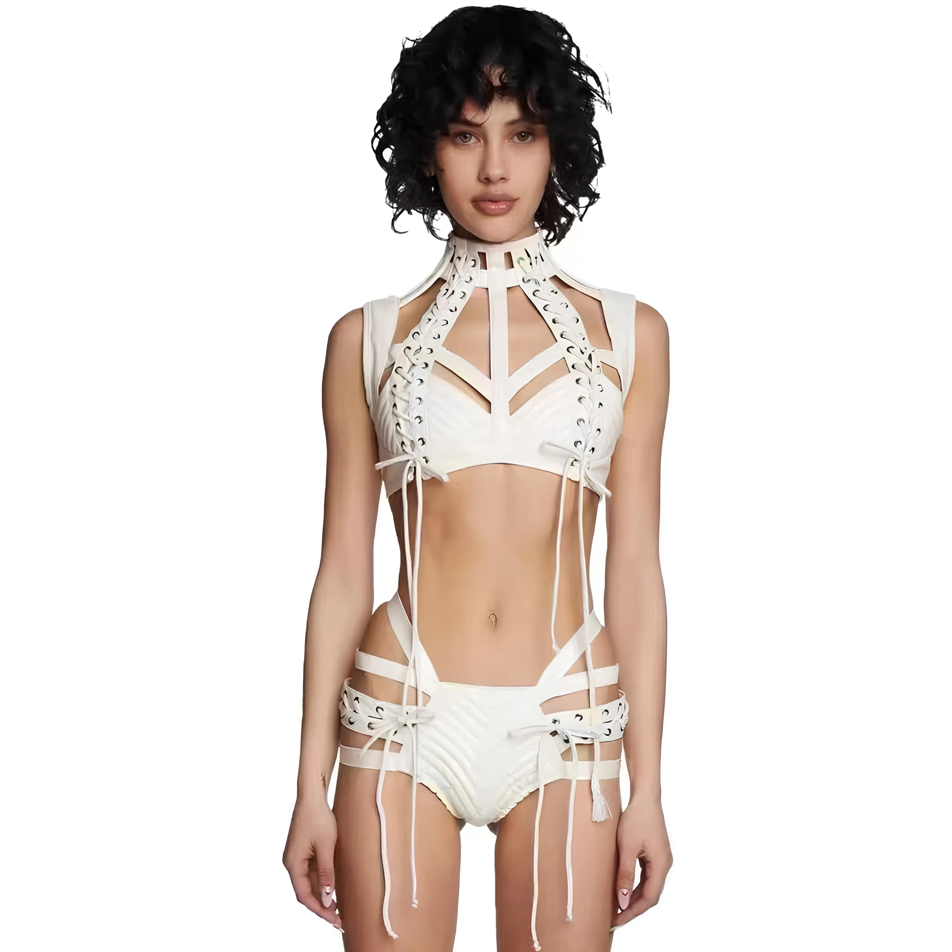Colorful Laser Bikini Set - Sexy Rave & Pole Dance Outfit