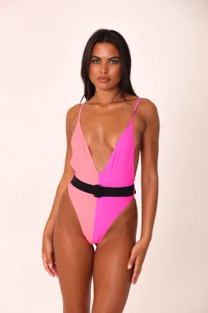Colour block swimsuit
