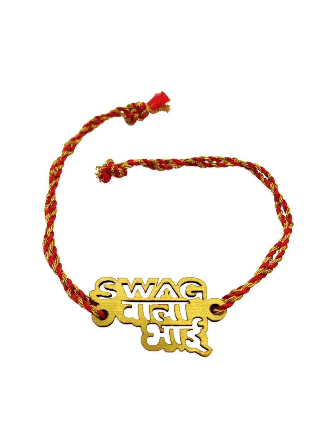 (COMBO of 3) Latest Rakhi Design with Funky Slogan bro!/Swag Wala Bhai/BRO#1 Multicoloured Mauli Raksha Bandhan