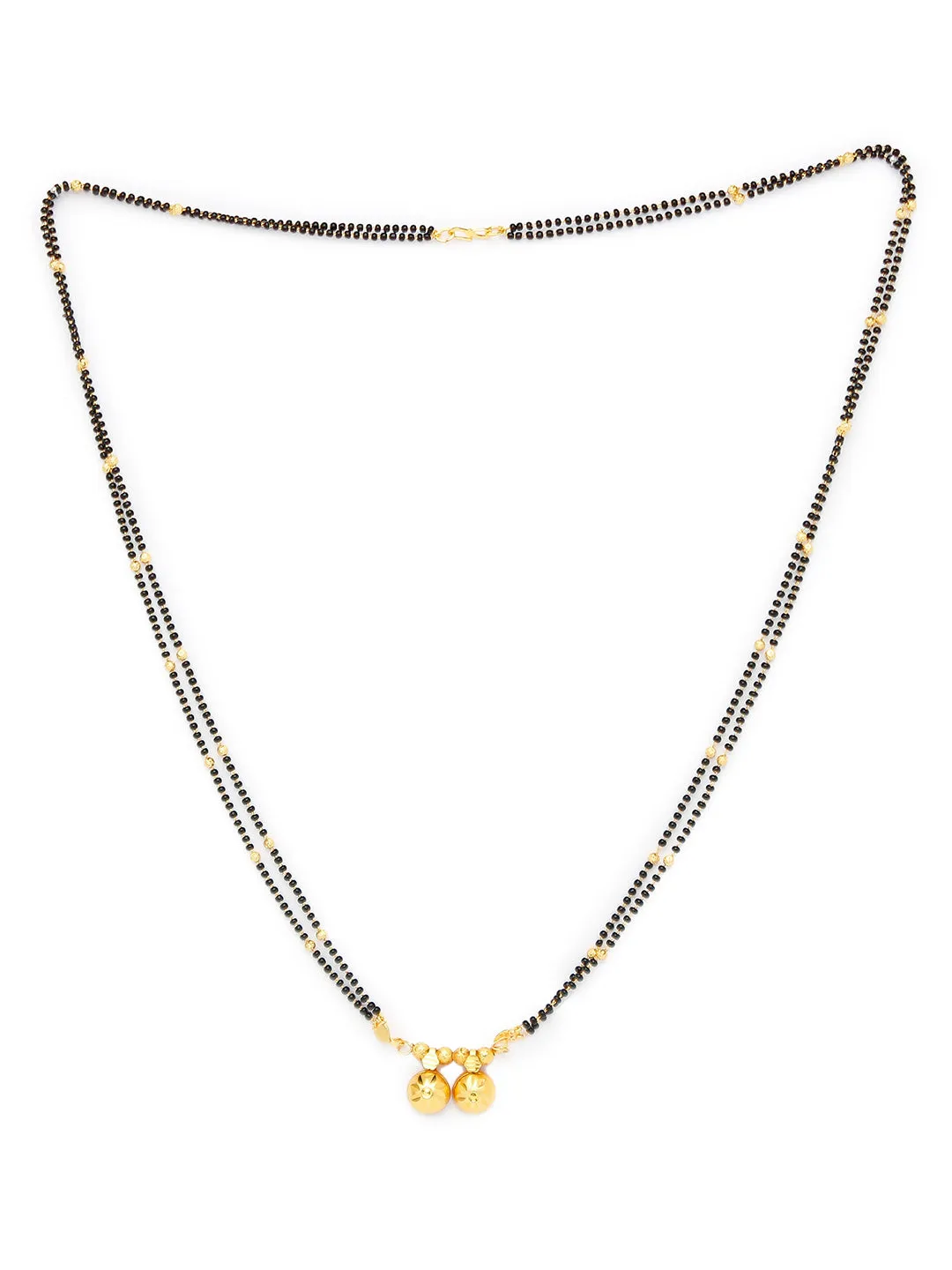 Combo Set of 2 Gold Plated Short Mangalsutra Designs and Long Mangalsutra Designs with Vati Pendant