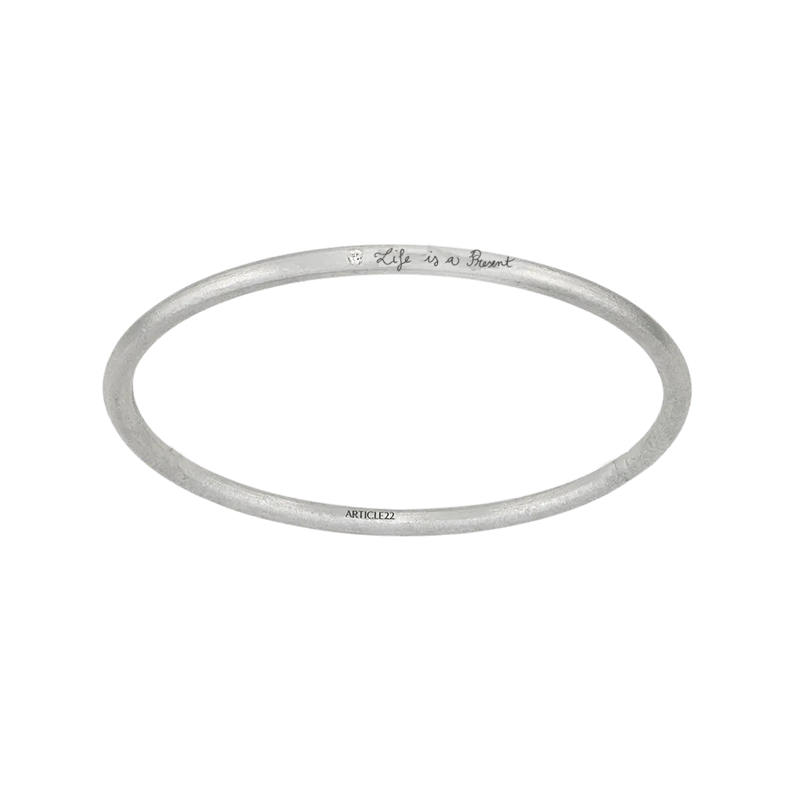 CUSTOM ENGRAVED DIAMOND BANGLE