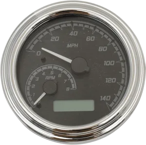 Dakota Digital MVX-2004-KG-C MVX Series Fatbob Analog/Digital Gauge System - Black/Gray Chrome
