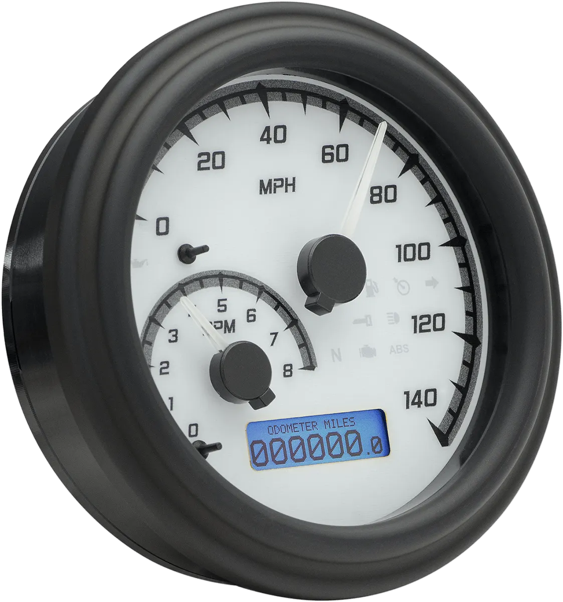 Dakota Digital MVX-2004-KG-C MVX Series Fatbob Analog/Digital Gauge System - Black/Gray Chrome