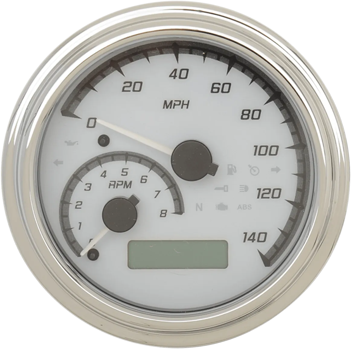 Dakota Digital MVX-2011-WG-C MVX Analog Gauge System - White/Gray/Chrome