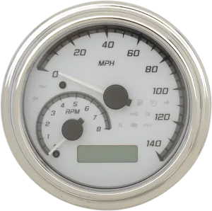 Dakota Digital MVX-2011-WG-C MVX Analog Gauge System - White/Gray/Chrome