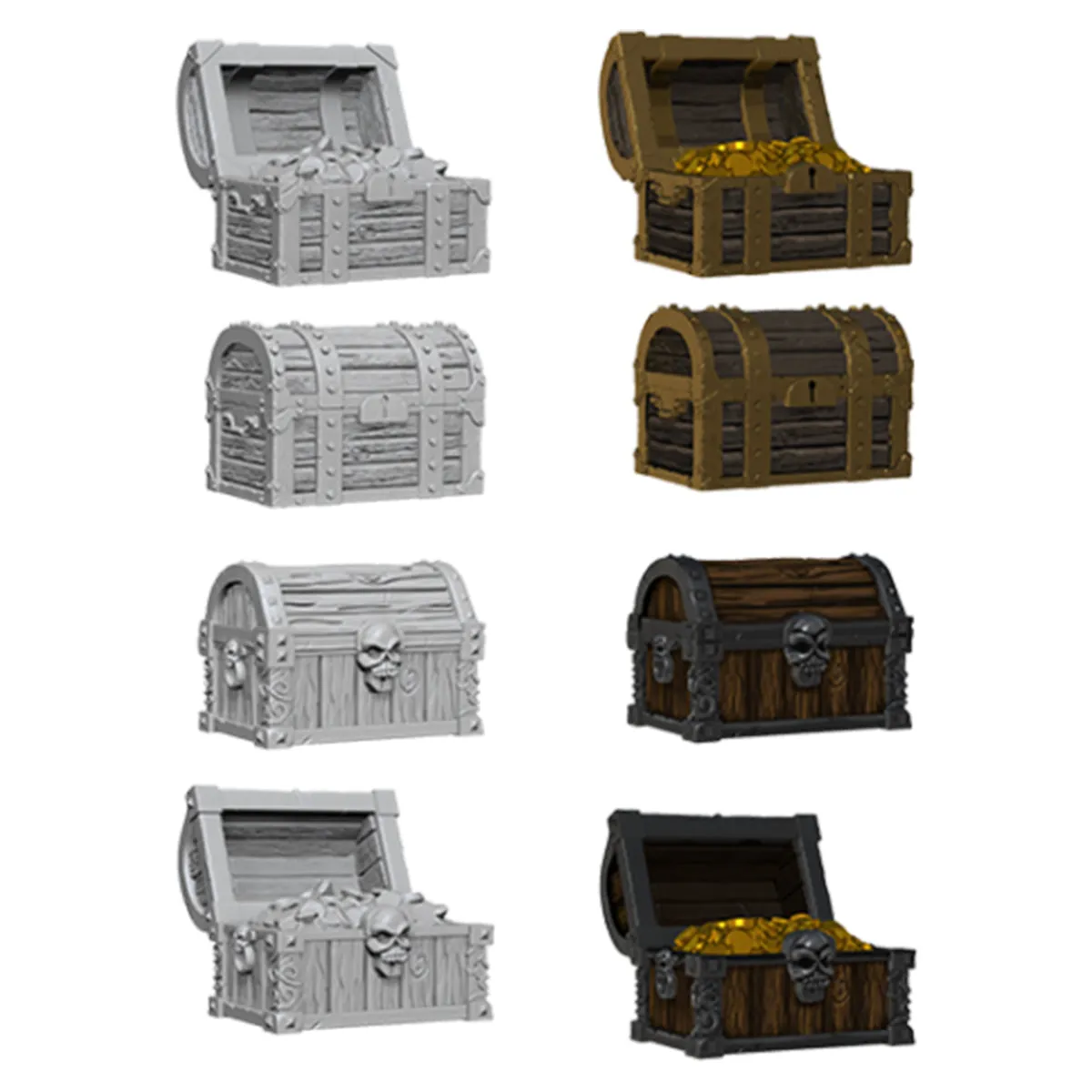 D&D Wizkids Deep Cuts Unpainted Miniatures Chests