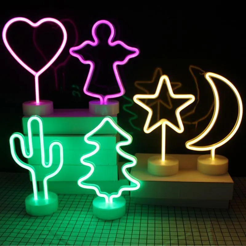 Decorative Neon Light with Holder Base