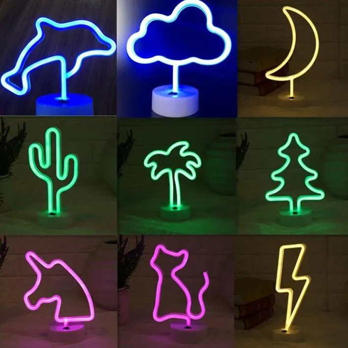 Decorative Neon Light with Holder Base