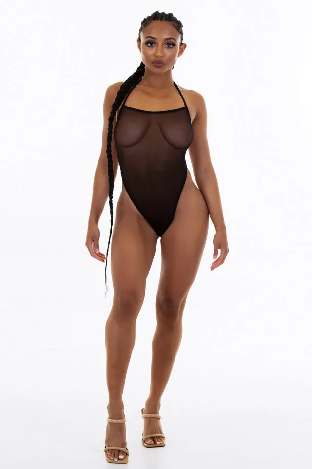 Diamond Dolls Miami Mesh Bodysuit Black
