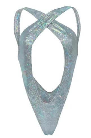 Diamond Dolls Shine Hallicon Bodysuit - Black