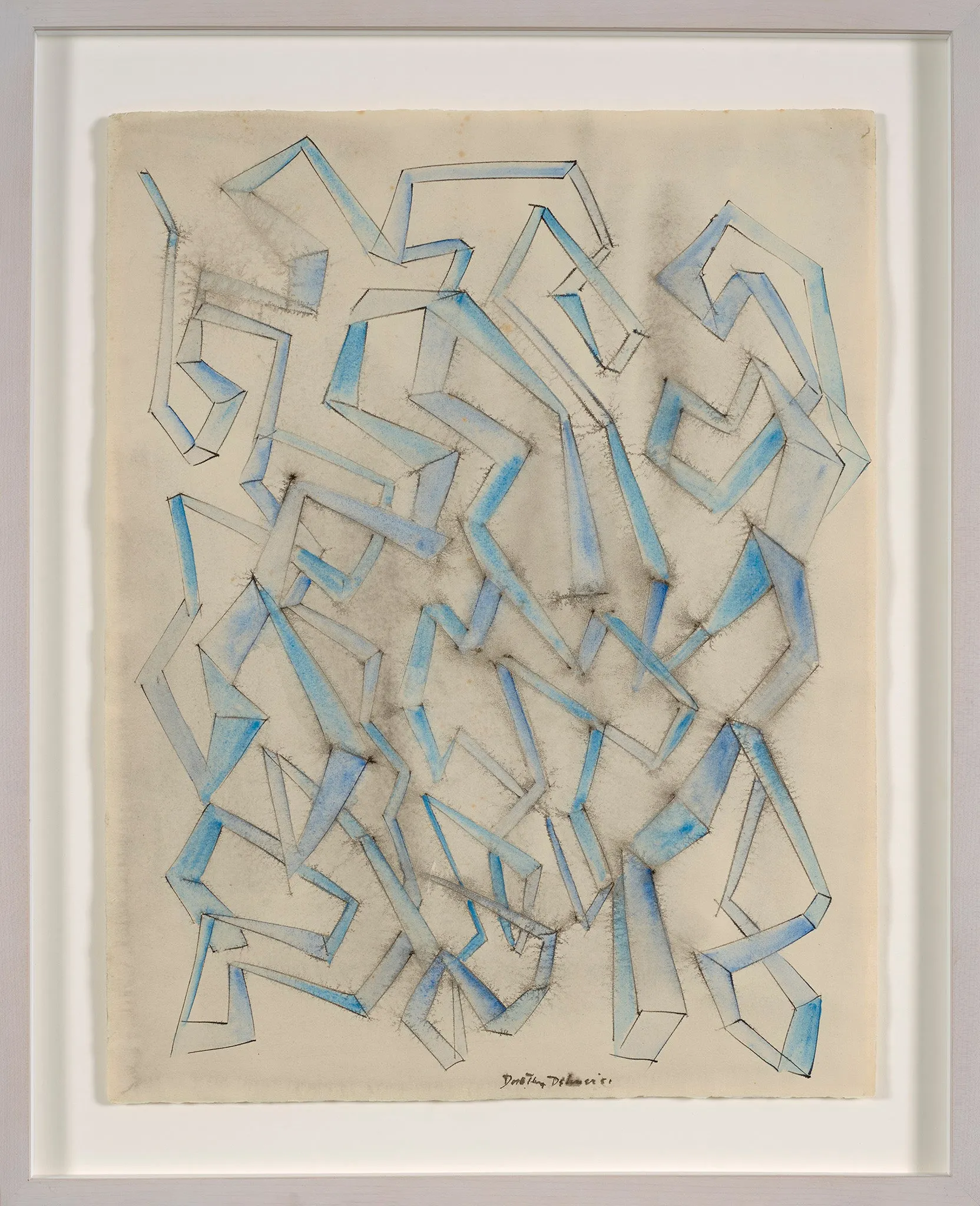 DOROTHY DEHNER “BLUE MOTION” INK AND WATERCOLOR, 1951