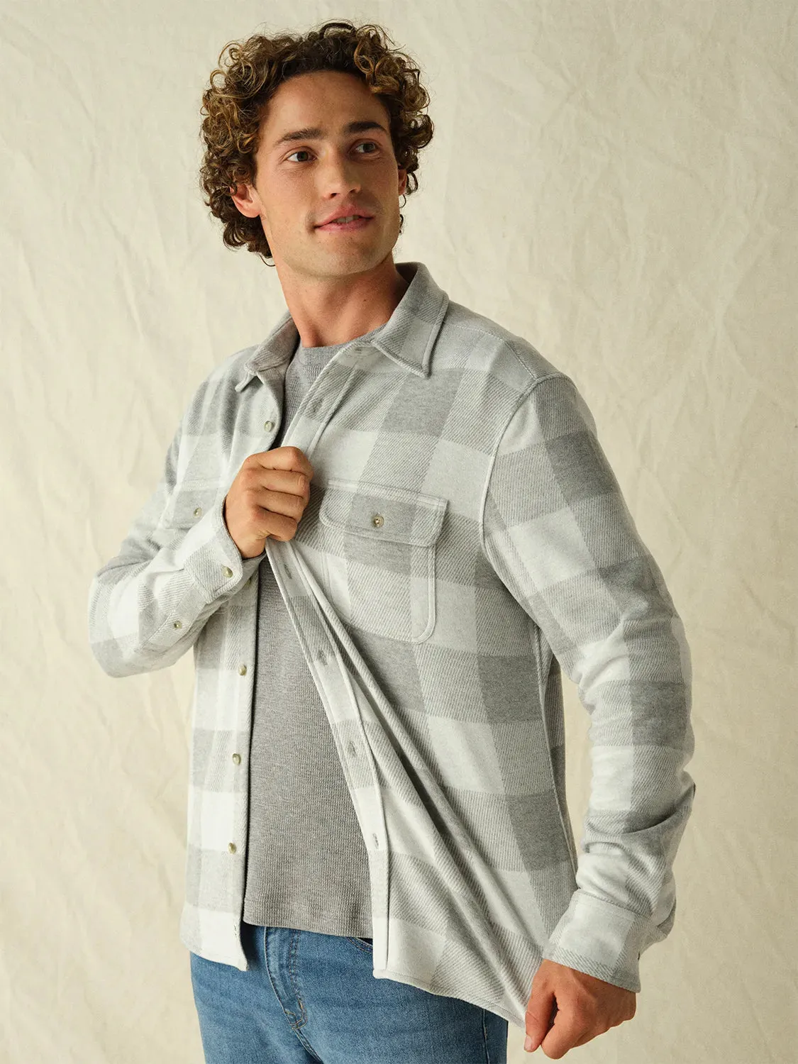 Dunewood Flannel | Heather Grey Buffalo Check