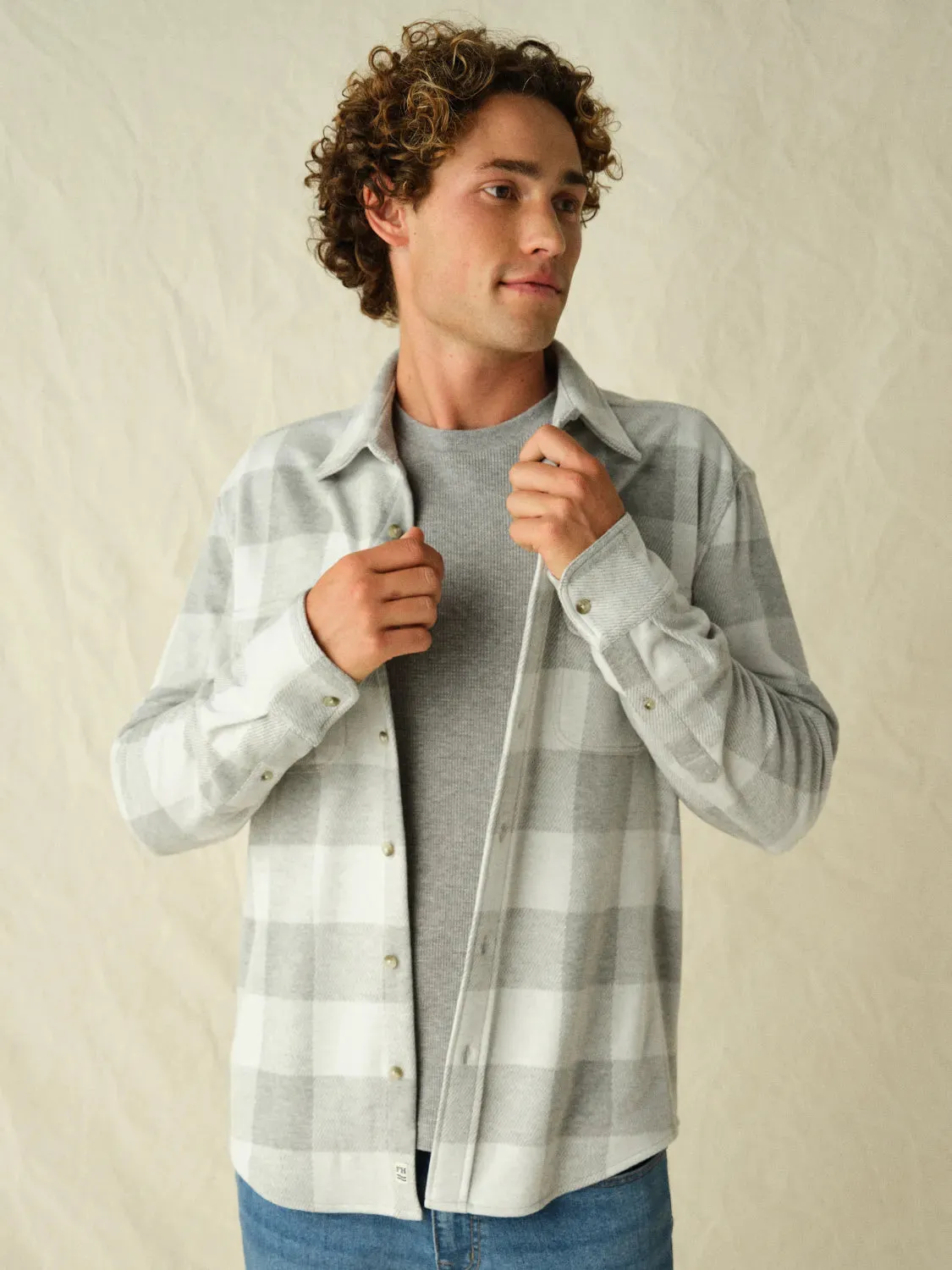Dunewood Flannel | Heather Grey Buffalo Check