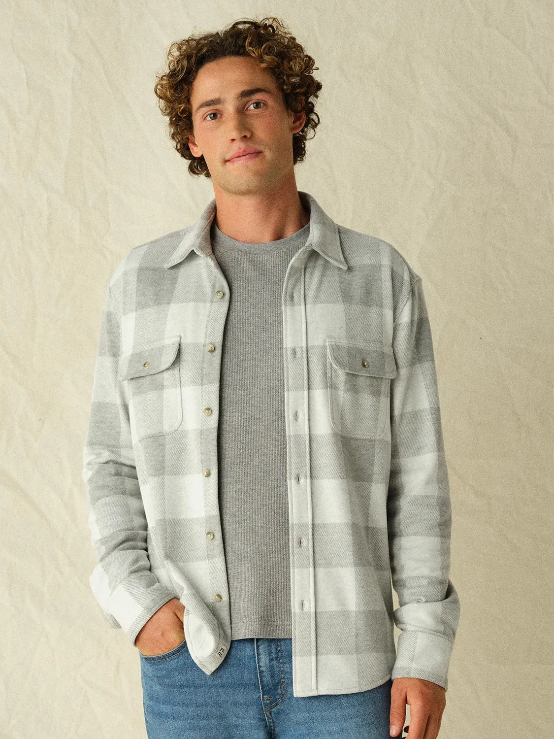 Dunewood Flannel | Heather Grey Buffalo Check