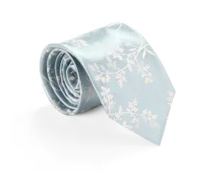 Dusty Blue Floral Tie