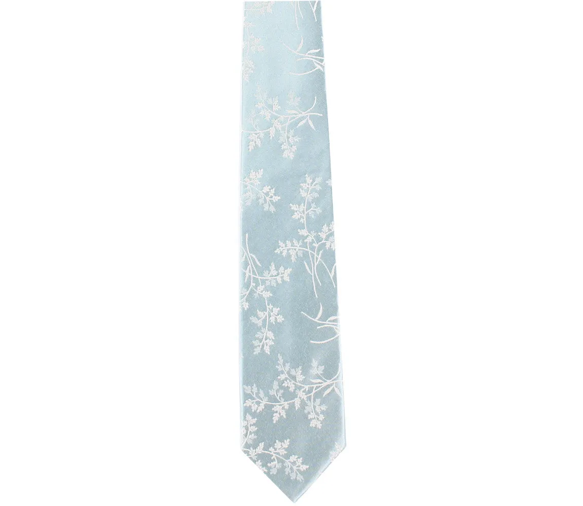 Dusty Blue Floral Tie