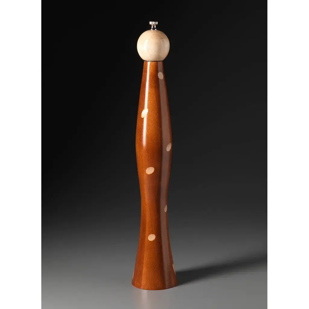 E2-8 in Brown and Beige Wooden Pepper Mill Grinder by Robert Wilhelm of Raw Design
