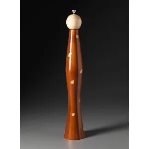 E2-8 in Brown and Beige Wooden Pepper Mill Grinder by Robert Wilhelm of Raw Design