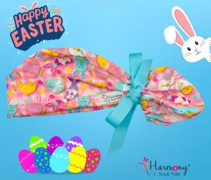 EASTER Bunnies & Gnomes Modern Pony™ Scrub Hat