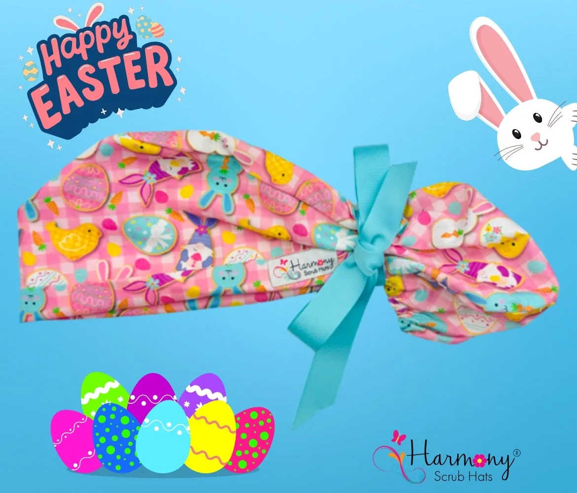 EASTER Bunnies & Gnomes Modern Pony™ Scrub Hat