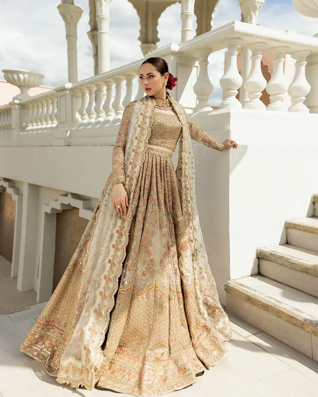Faiza Saqlain Wedding Festive Net Embroidered Unstitched Collection JEMINA-01