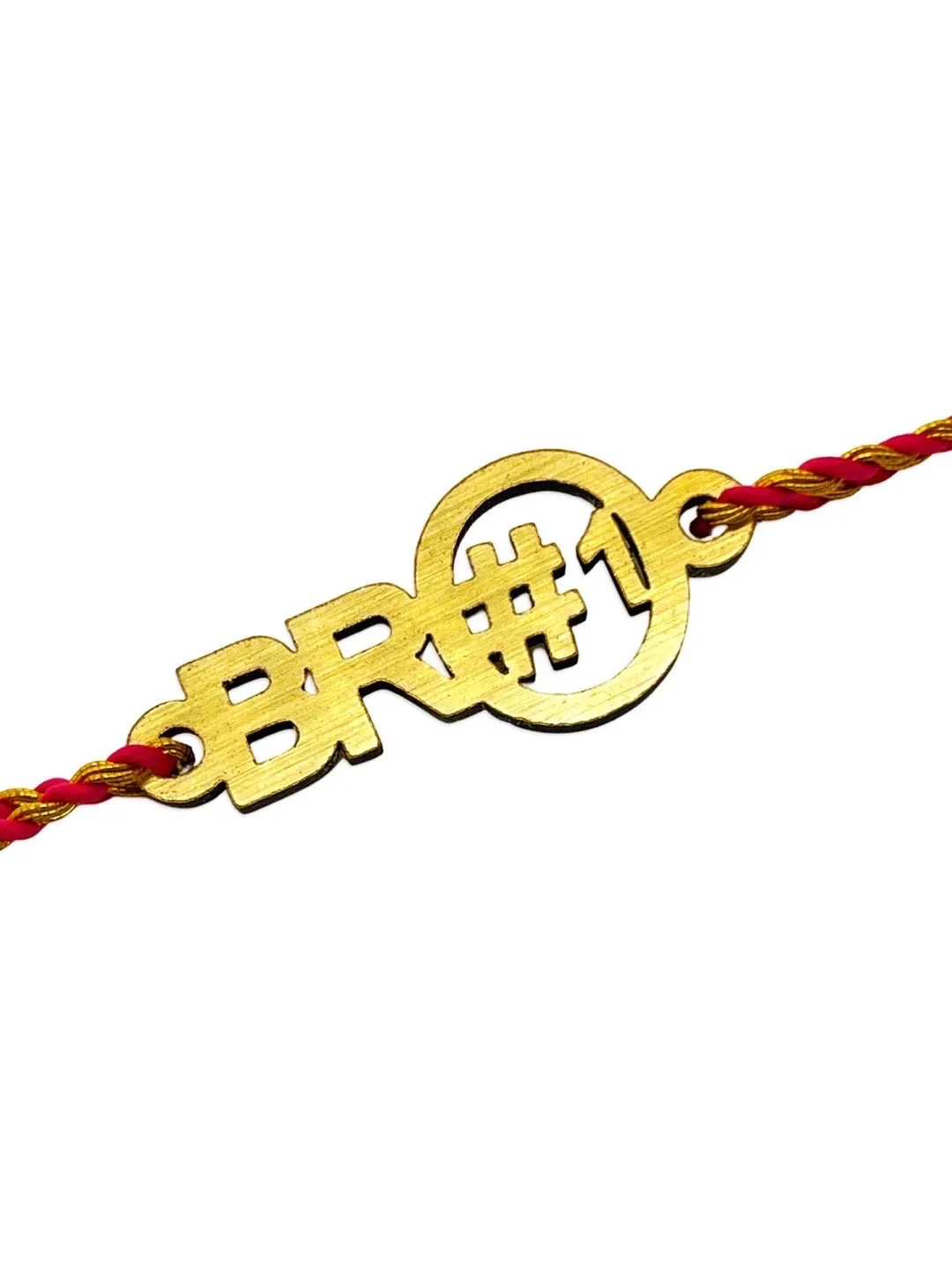 Fancy Rakhi Designs Slogan with bro#1 Pendant Mauli Raksha Bandhan