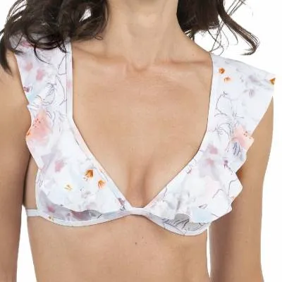 FINAL SALE Envy Push Up ® Ruffle String Bikini Top 