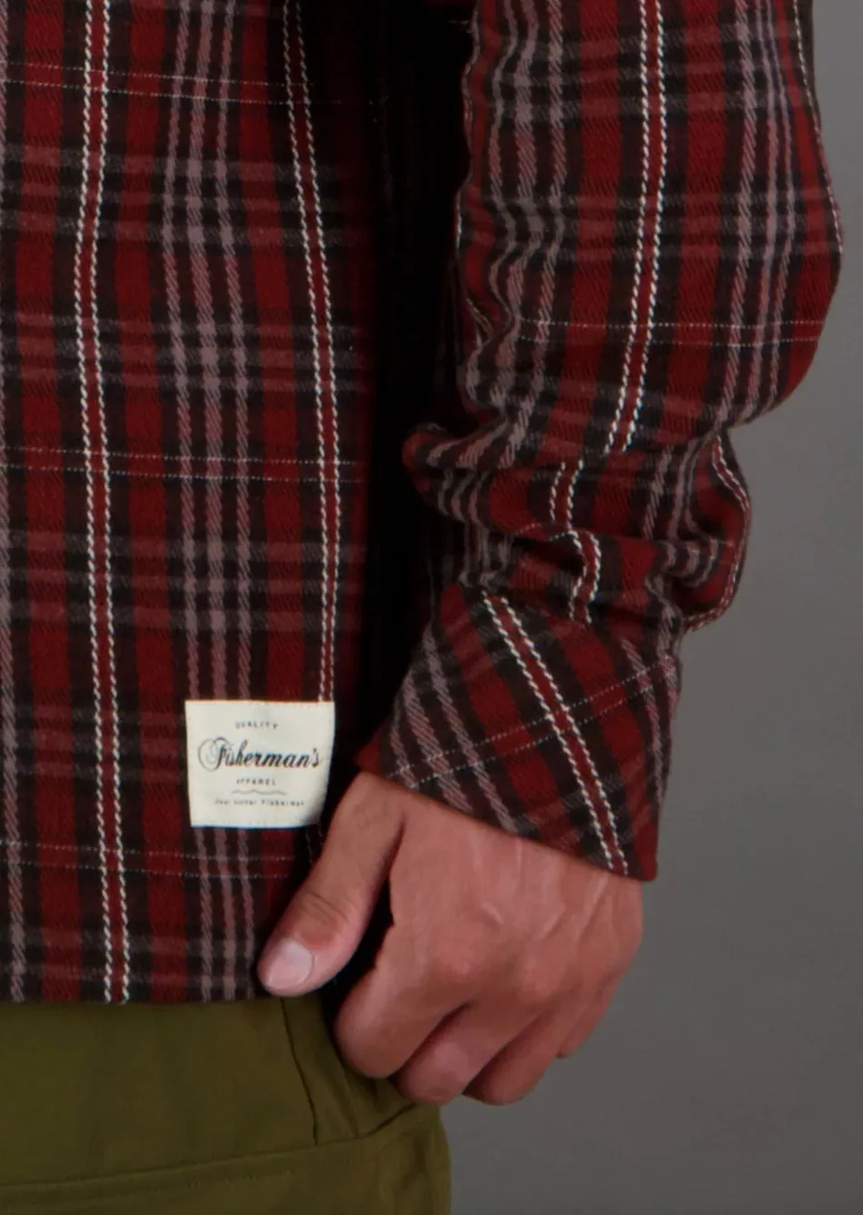 FLANAGAN FLANNEL SHIRT OX BLOOD/TAUPE
