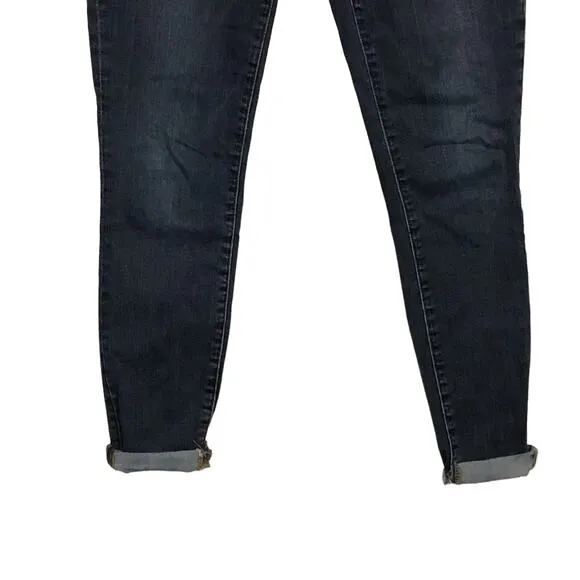Frame Denim Le Skinny de Jeanne Farrell Raw Hem Ankle Dark Wash Skinny Jean 27