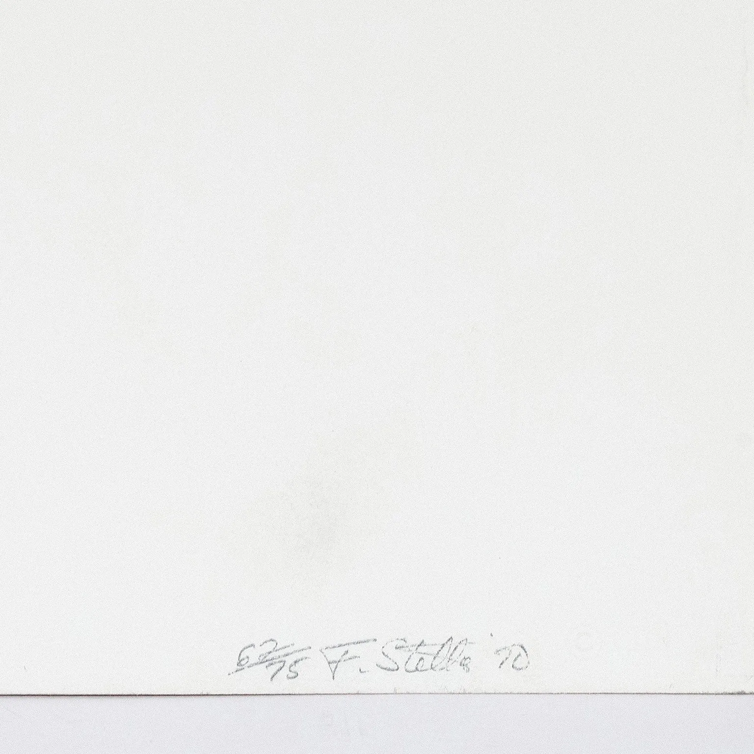 FRANK STELLA "SIX MILE BOTTOM" LITHO, 1970