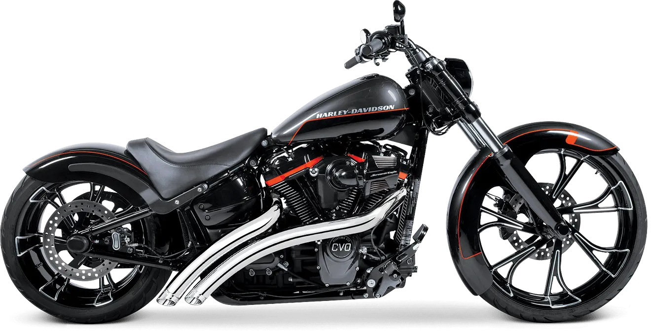 Freedom Performance HD00707 Radical Radius Exhaust System - Chrome