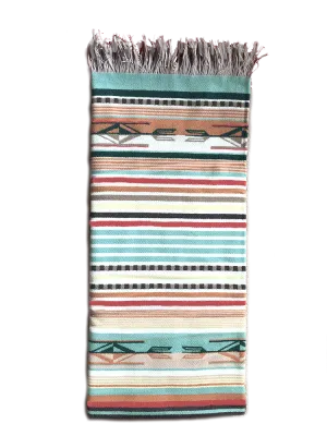 Fringed Chimayo Throw by Pendleton, Coral   Aqua