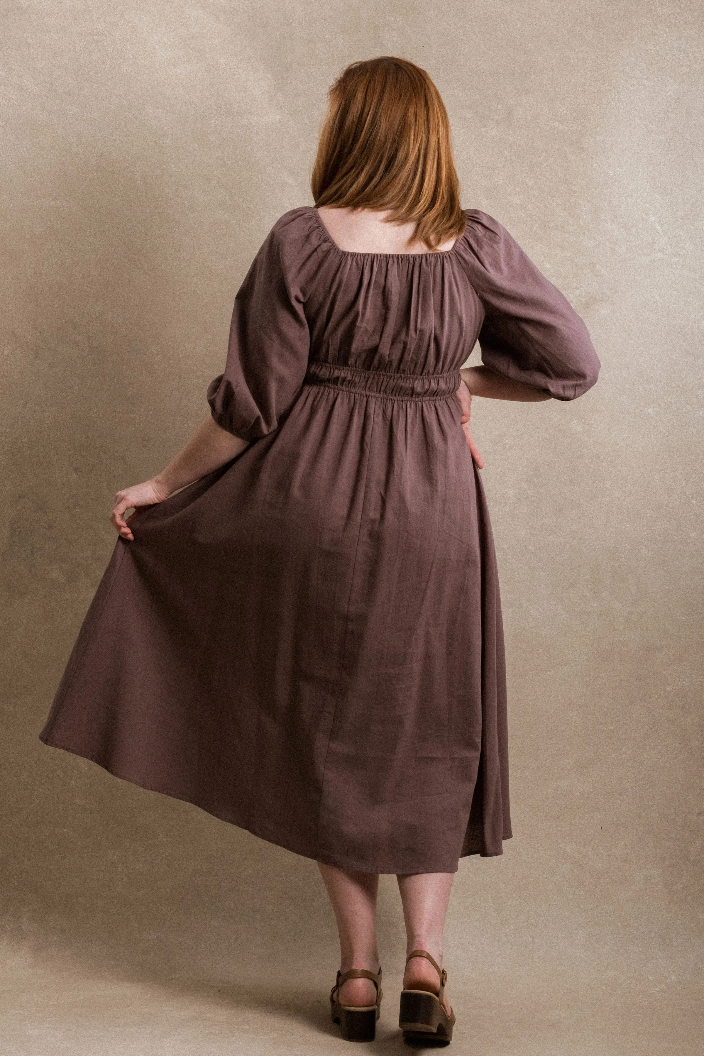 Fulton Dress - Dusty Fig